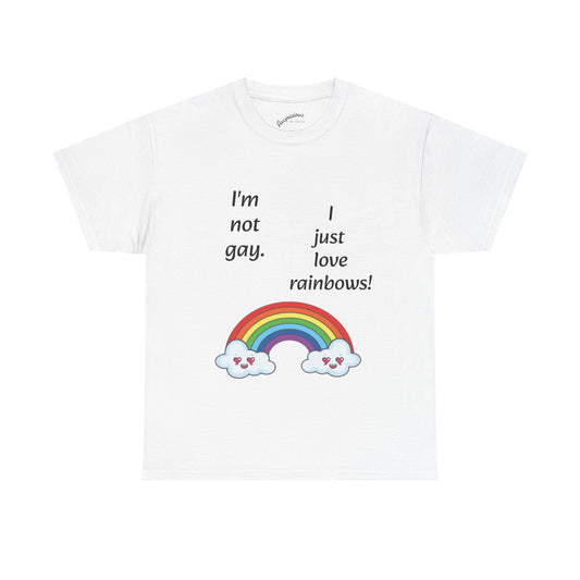 Rainbow T-shirt - "I'm not gay" | (2 colors)